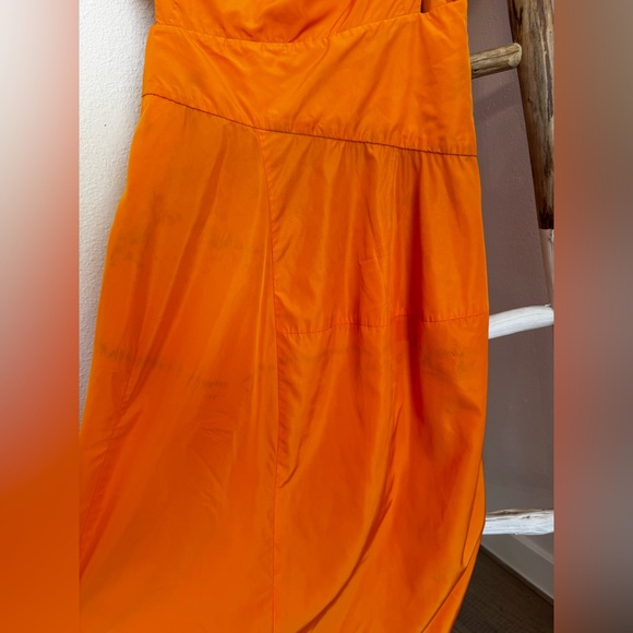 Tibi Italian Sporty Nylon Sleeveless Balloon Dress in Orange Size 8 - Picture 17 of 17